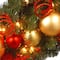 36" Decorative Collection Cozy Christmas Wreath With Red & Clear Lights